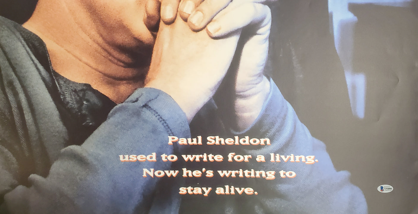 James Caan Autographed 27x39 Misery Movie Poster Beckett BAS Stock #192605