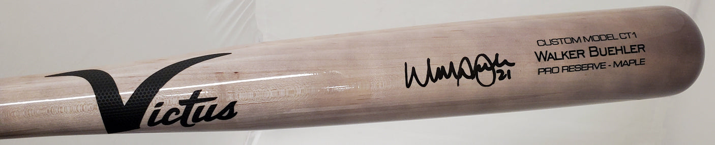 Walker Buehler Autographed Blonde Victus Game Model Bat Dodgers, Red Sox Beckett BAS QR Stock #193767
