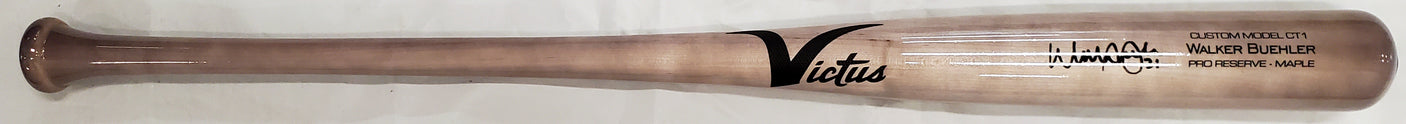 Walker Buehler Autographed Blonde Victus Game Model Bat Dodgers, Red Sox Beckett BAS QR Stock #193767