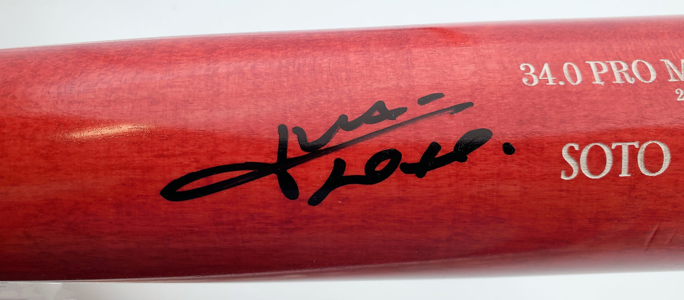 Juan Soto Autographed Red Old Hickory Game Model Bat New York Mets Beckett BAS QR Stock #195175