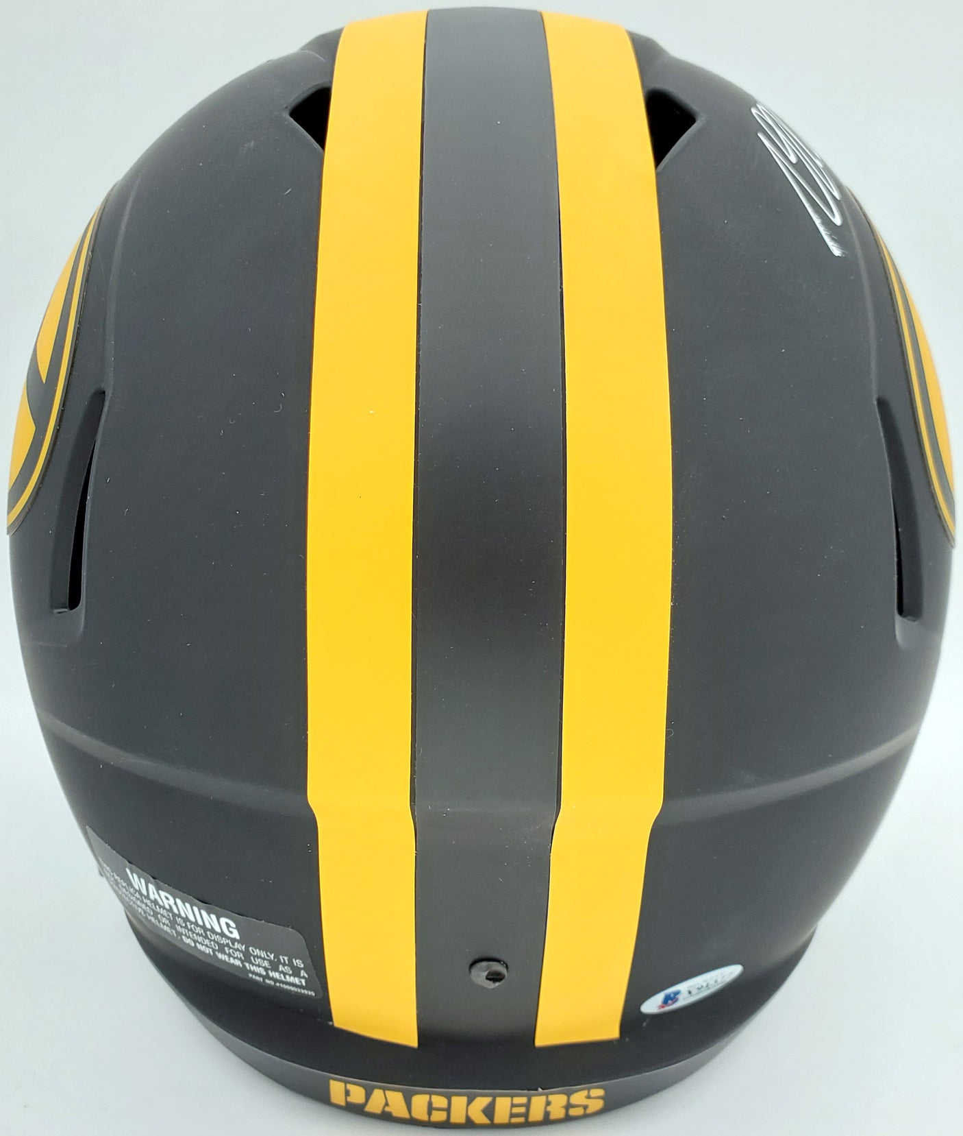 Davante Adams Autographed Green Bay Packers Black Eclipse Full Size Speed Replica Helmet Beckett BAS Stock #185688