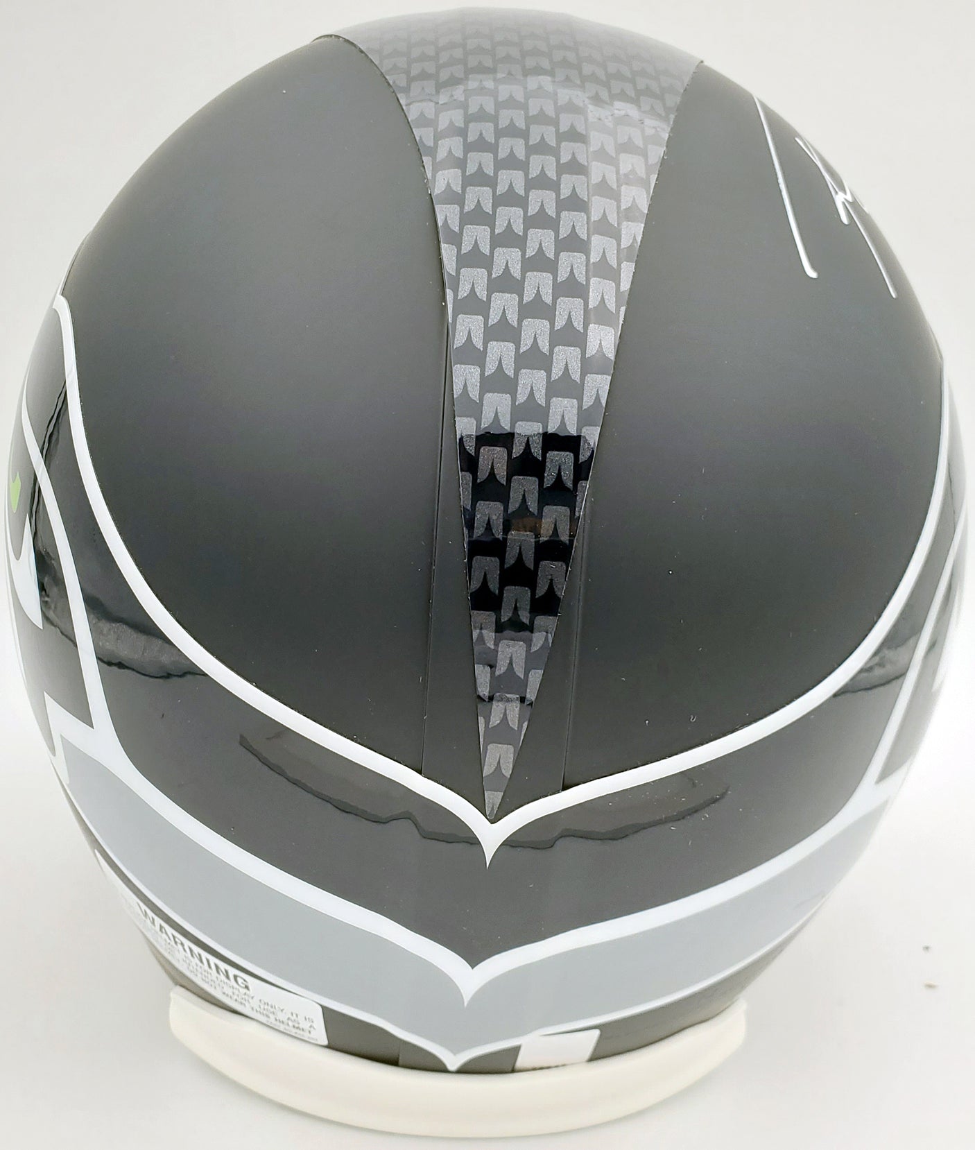 Russell Wilson Autographed Seattle Seahawks Full Size Replica Helmet In White RW Holo Stock #178967