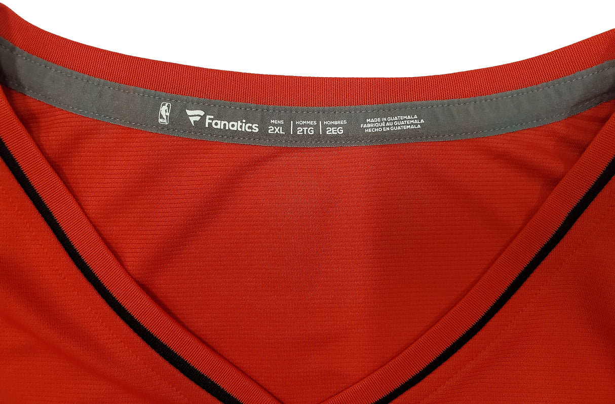 Portland Trail Blazers Damian Lillard Autographed Red Fanatics Jersey Size XXL Beckett BAS Stock #196414