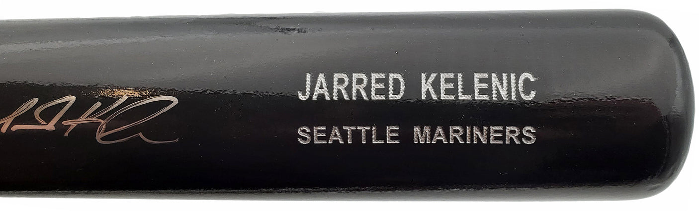 Jarred Kelenic Autographed Black Rawlings Game Model Bat Seattle Mariners Beckett BAS Stock #196501