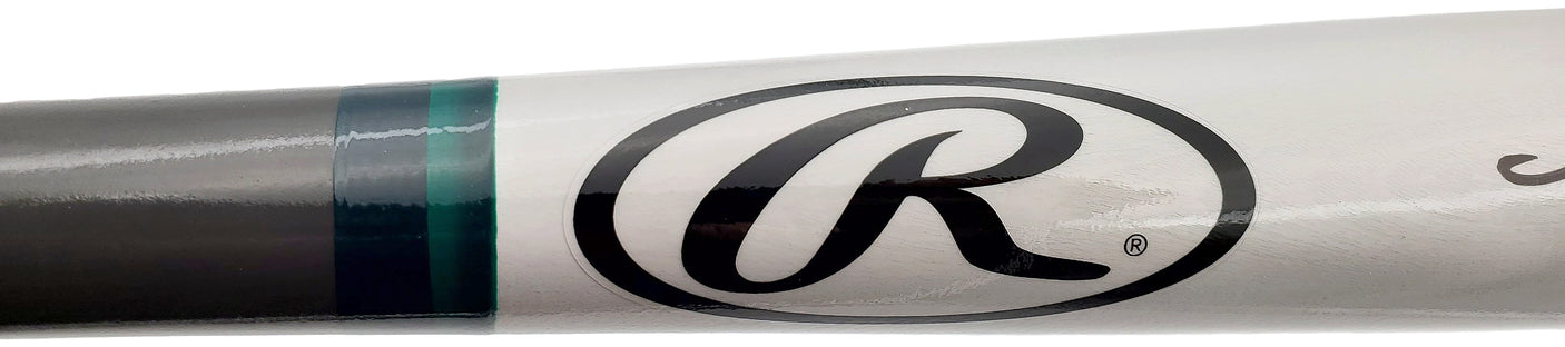Jarred Kelenic Autographed Gray Rawlings Game Model Bat Seattle Mariners Beckett BAS Stock #196502