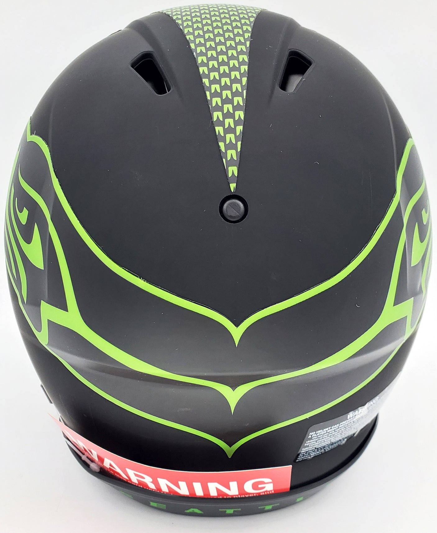 Unsigned Seattle Seahawks Eclipse Black Authentic Speed Full Size Helmet Stock #196508