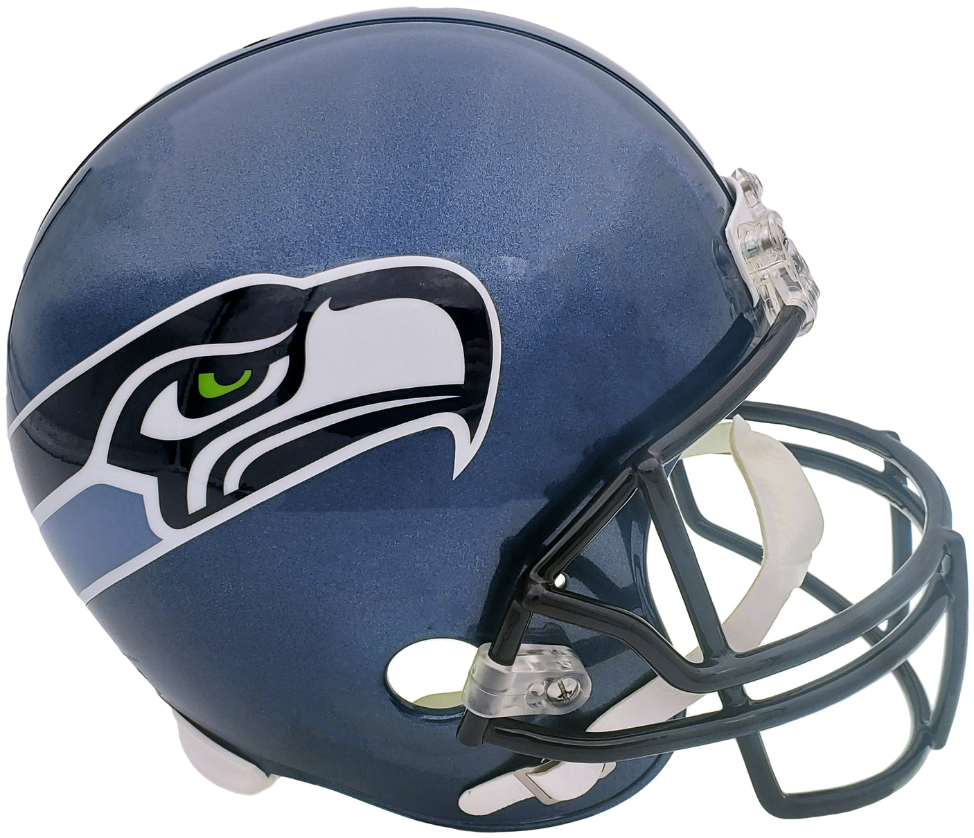 Unsigned Seattle Seahawks Blue Replica Throwback (2002-2011) Full Size Helmet Stock #90886