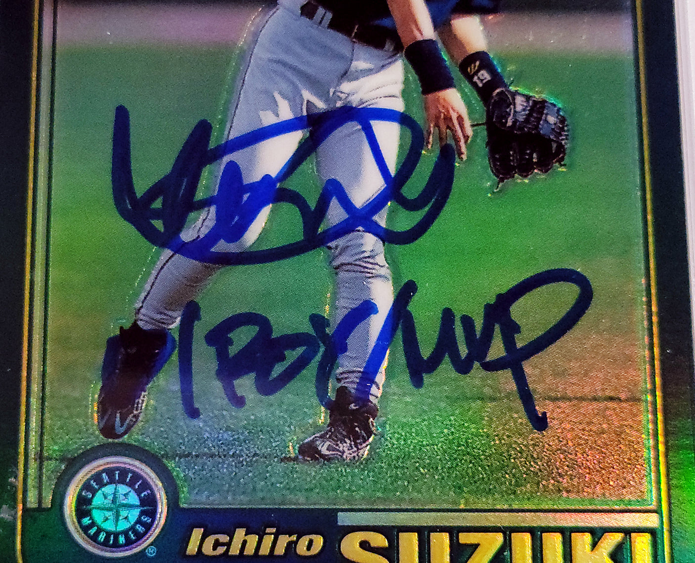 Ichiro Suzuki Autographed 2001 Topps Chrome Traded Retrofractor Rookie Card #T266 Seattle Mariners PSA 9 Auto Grade Gem Mint 10 "01 ROY MVP" PSA/DNA #63680013
