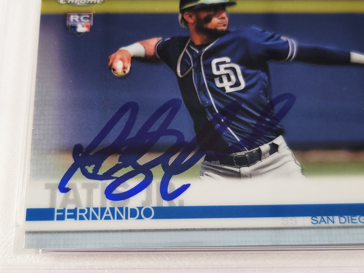 Fernando Tatis Jr. Autographed 2019 Topps Chrome Rookie Card #203 San Diego Padres PSA 9 PSA/DNA #64993267