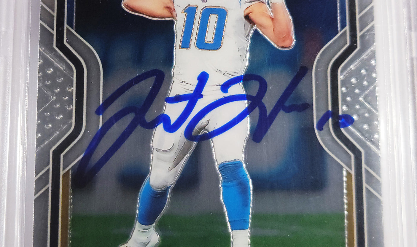 Justin Herbert Autographed 2020 Panini Prizm Rookie Card #325 Los Angeles Chargers BGS 9 Auto Grade Gem Mint 10 Beckett BAS Stock #211828