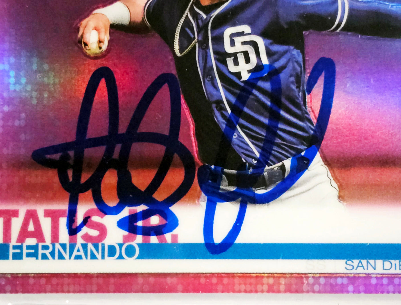 Fernando Tatis Jr. Autographed 2019 Topps Chrome Purple Refractor Rookie Card #203 San Diego Padres BGS 9.5 Auto Grade Gem Mint 10 Beckett BAS #15350027