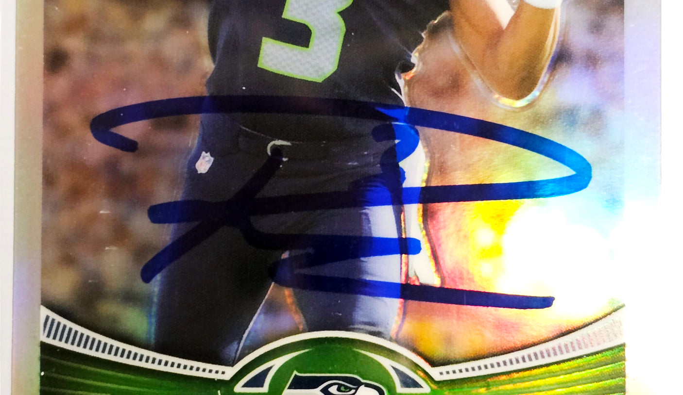 Russell Wilson Autographed 2012 Topps Chrome Refractor Rookie Card #40 Seattle Seahawks BGS 9 Auto Grade Gem Mint 10 Beckett BAS #15530060