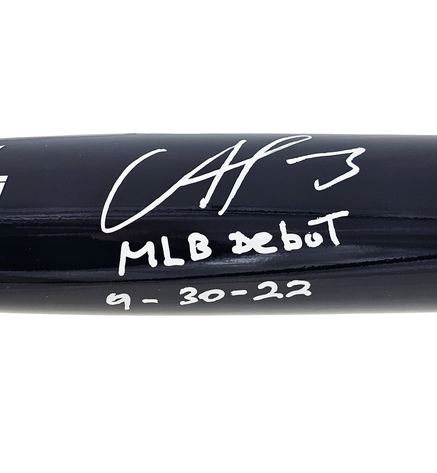 Francisco Alvarez Autographed Blue & Grey Marucci Pro Model Bat New York Mets "MLB Debut 9-30-22" Beckett BAS Witness Stock #218051