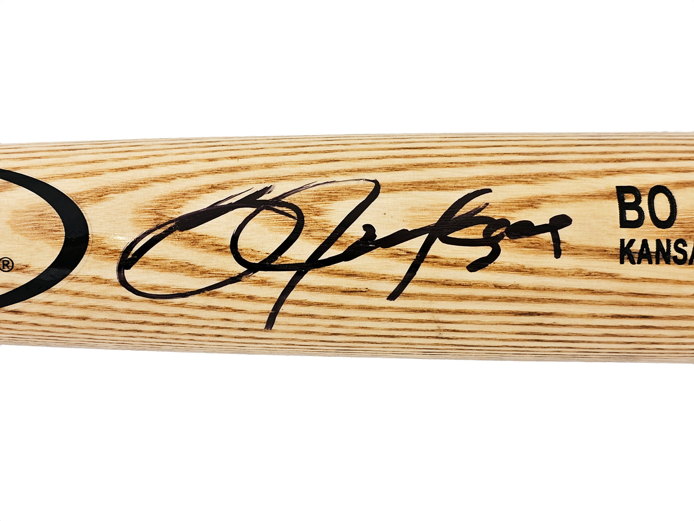 Bo Jackson Autographed Natural Rawlings Player Model Bat Kansas City Royals Beckett BAS Witness Stock #218035