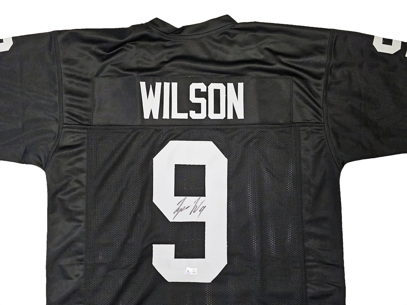 Las Vegas Raiders Tyree Wilson Autographed Black Jersey Beckett BAS Witness Stock #217964