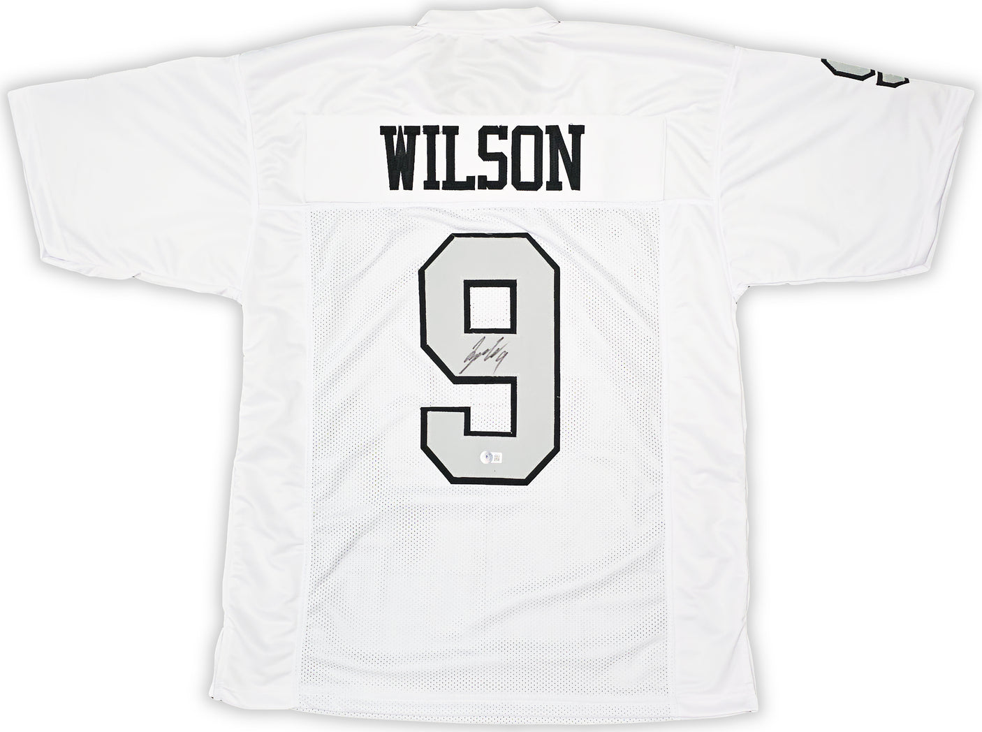 Las Vegas Raiders Tyree Wilson Autographed White Color Rush Jersey Beckett BAS Witness Stock #217962