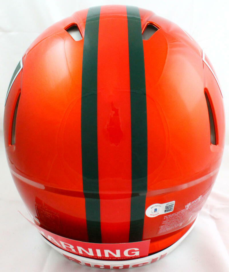 Ray Lewis Signed Hurricanes F/S Riddell Flash Speed Authentic Helmet-BAWHologram