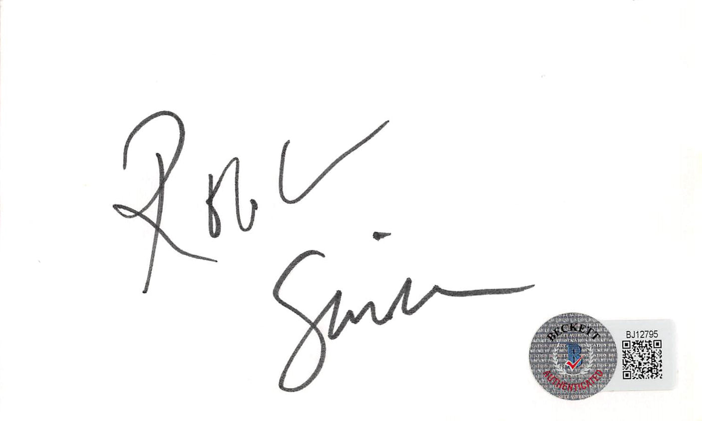 Robert Guillaume Soap Authentic Signed 3x5 Index Card Autographed BAS #BJ12795