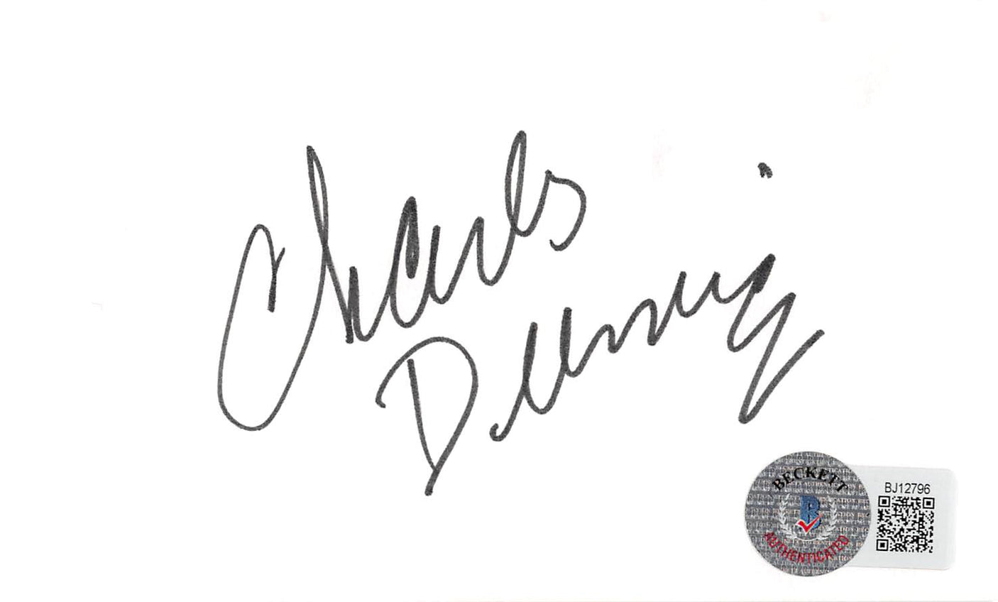 Charles Durning Dog Day Afternoon Authentic Signed 3x5 Index Card BAS #BJ12796 2