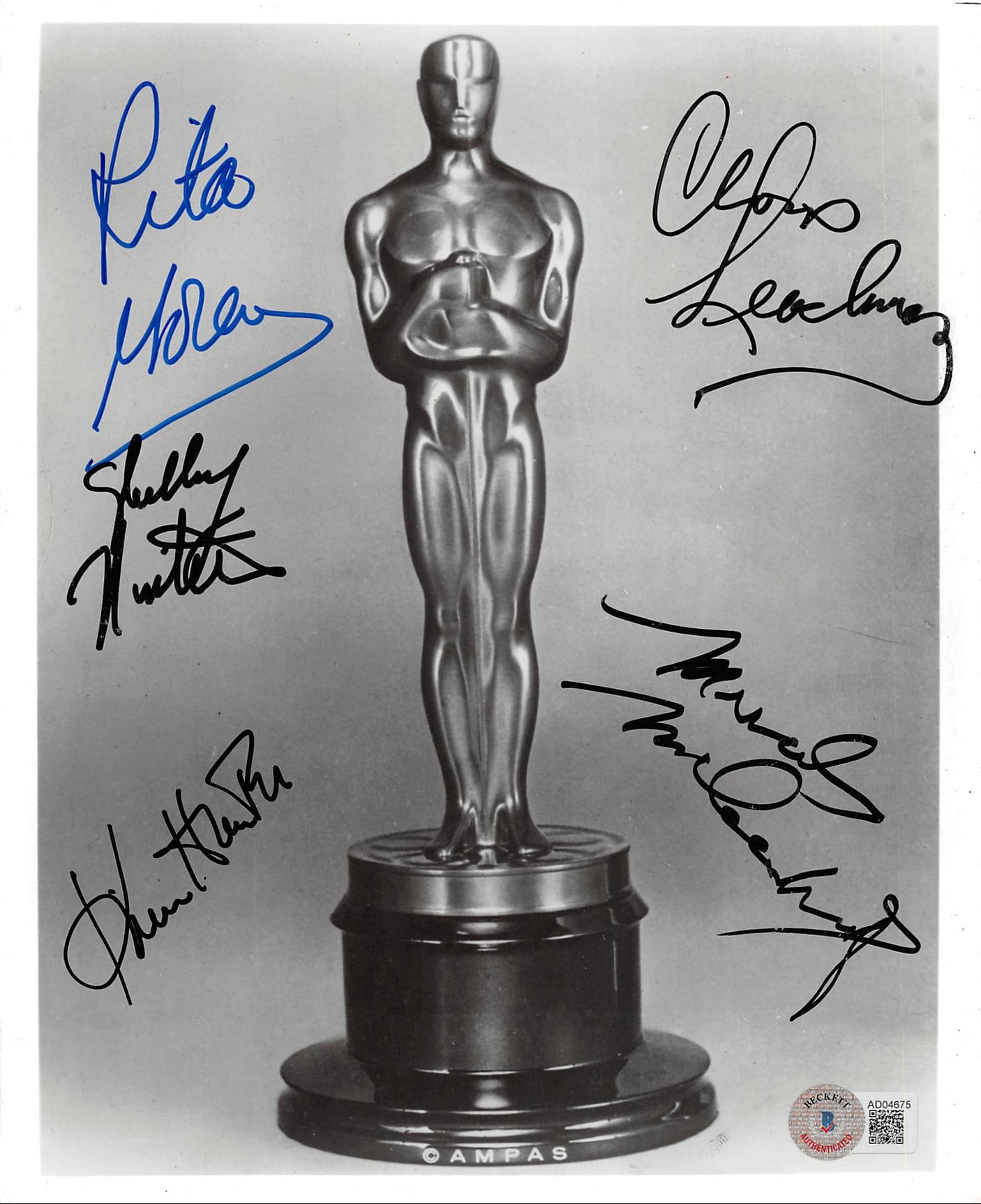 Oscar Winners (5) Leachman, Hunter, Winters, +2 More Signed 8x10 B&W Photo BAS