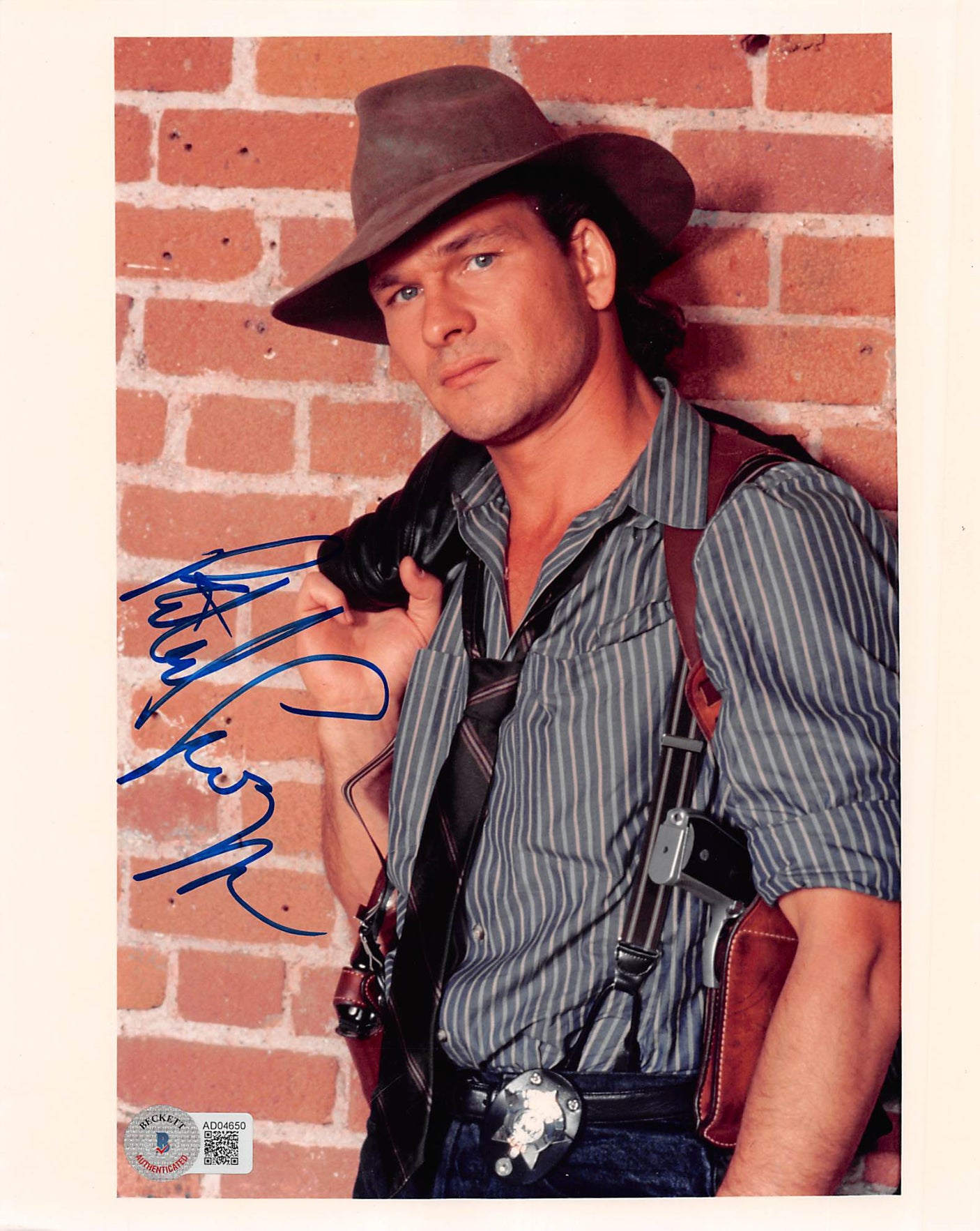 Patrick Swayze Next Of Kin Authentic Signed 8x10 Photo BAS #AD04650