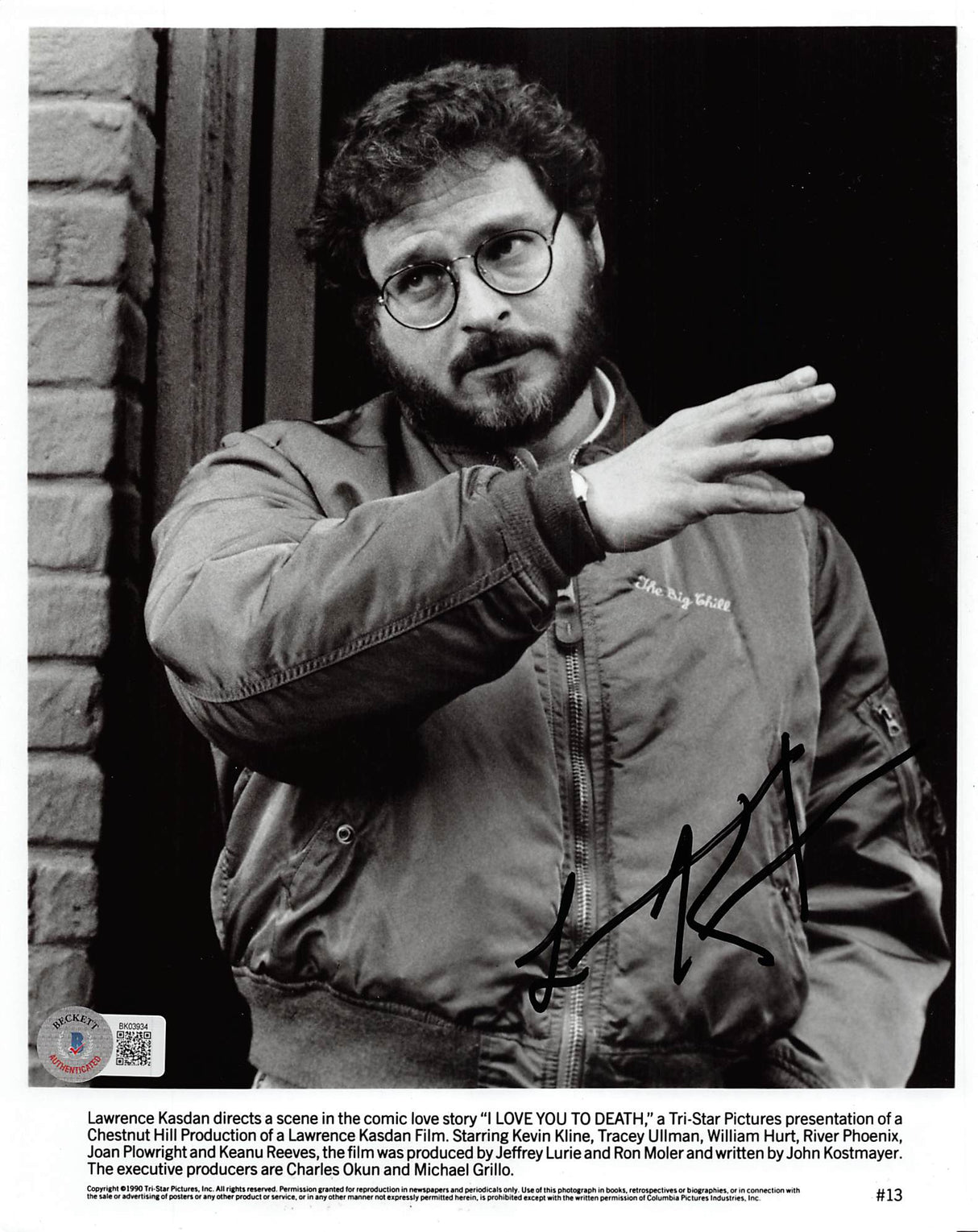 Lawrence Kasdan I Love You To Death Authentic Signed 8x10 Photo BAS #BK03934