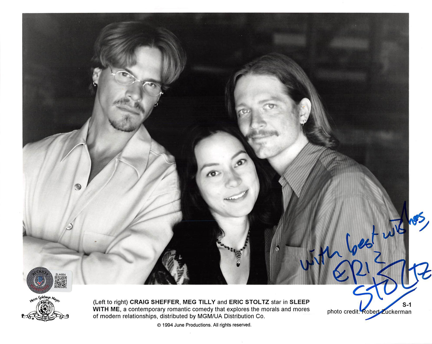 Eric Stoltz Sleep With Me "With Best Wishes" Signed 8x10 Photo BAS #BL44864