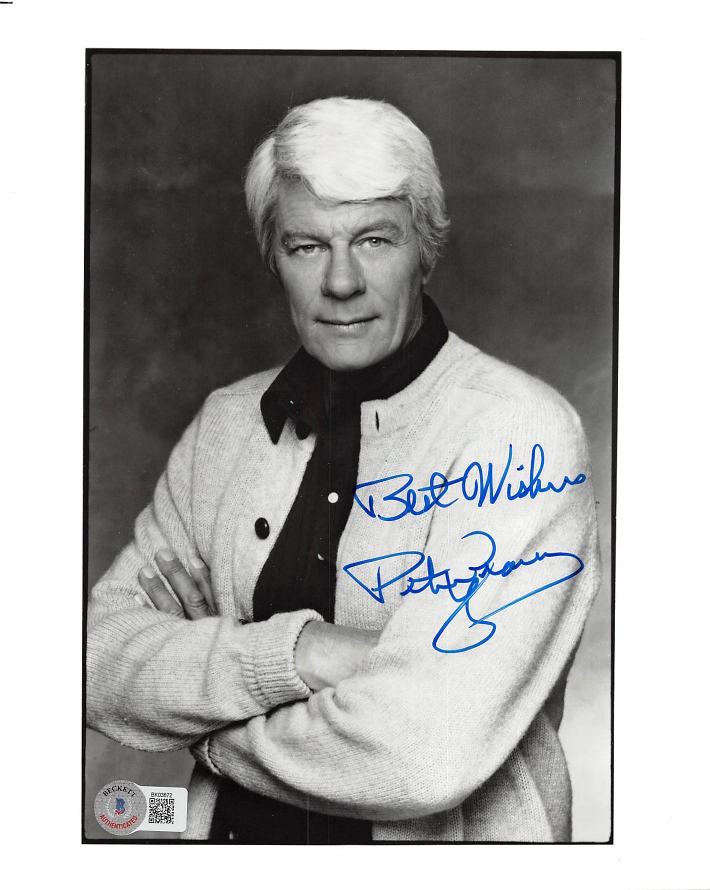 Peter Graves Mission: Impossible "Best Wishes" Signed 8x10 Photo BAS #BK03872