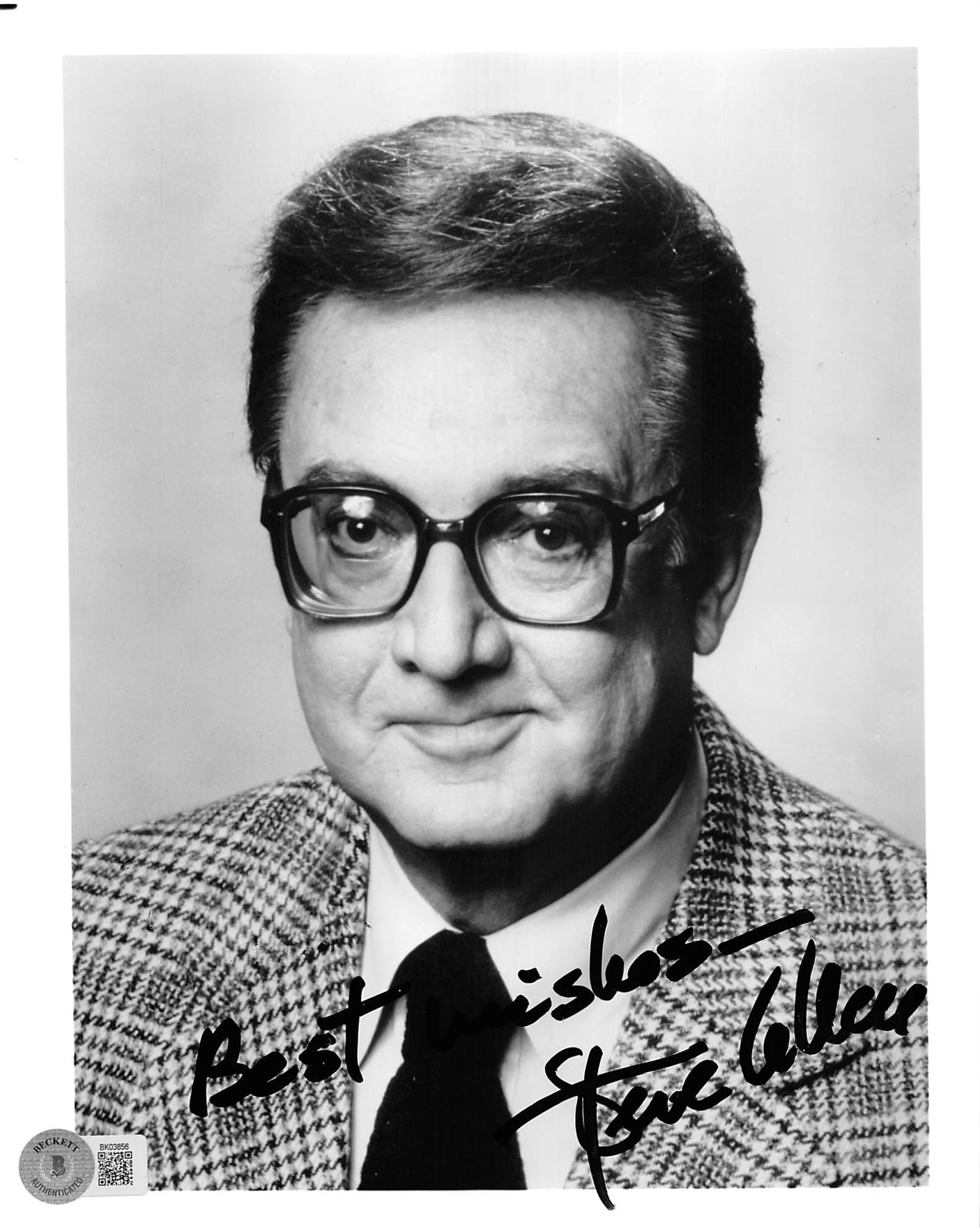 Steve Allen The Tonight Show "Best Wishes" Signed 8x10 Photo BAS #BK03856