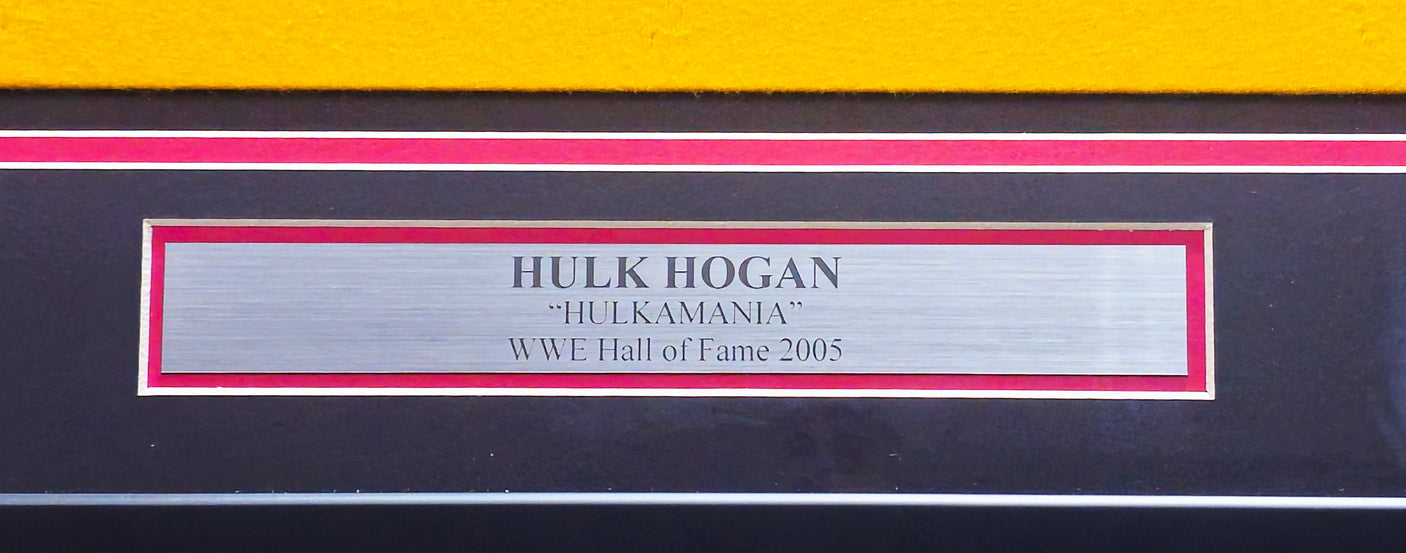 WWE Hulk Hogan Autographed Framed Yellow Shirt JSA Stock #234596