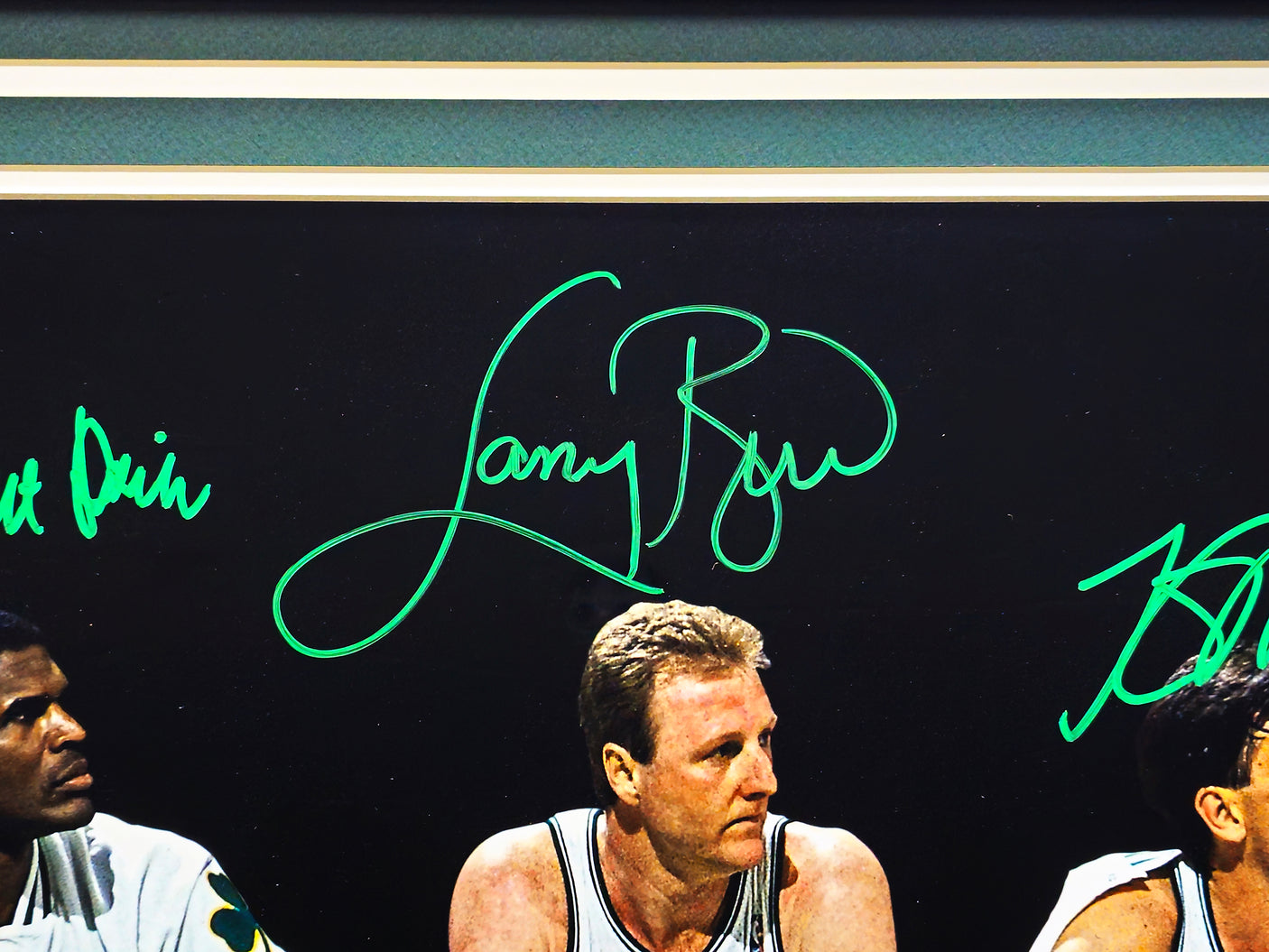 Larry Bird, Kevin McHale & Robert Parrish Autographed Framed 16x20 Photo Boston Celtics Beckett BAS Witness Stock #234603