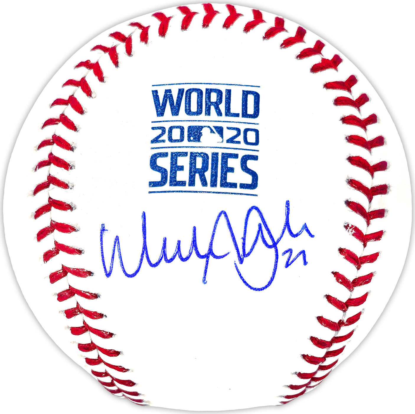 Walker Buehler Autographed Official 2020 World Series Baseball Los Angeles Dodgers Beckett BAS QR Stock #193679
