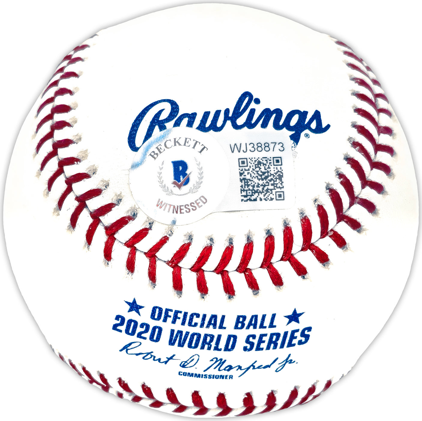 Walker Buehler Autographed Official 2020 World Series Baseball Los Angeles Dodgers Beckett BAS QR Stock #193679