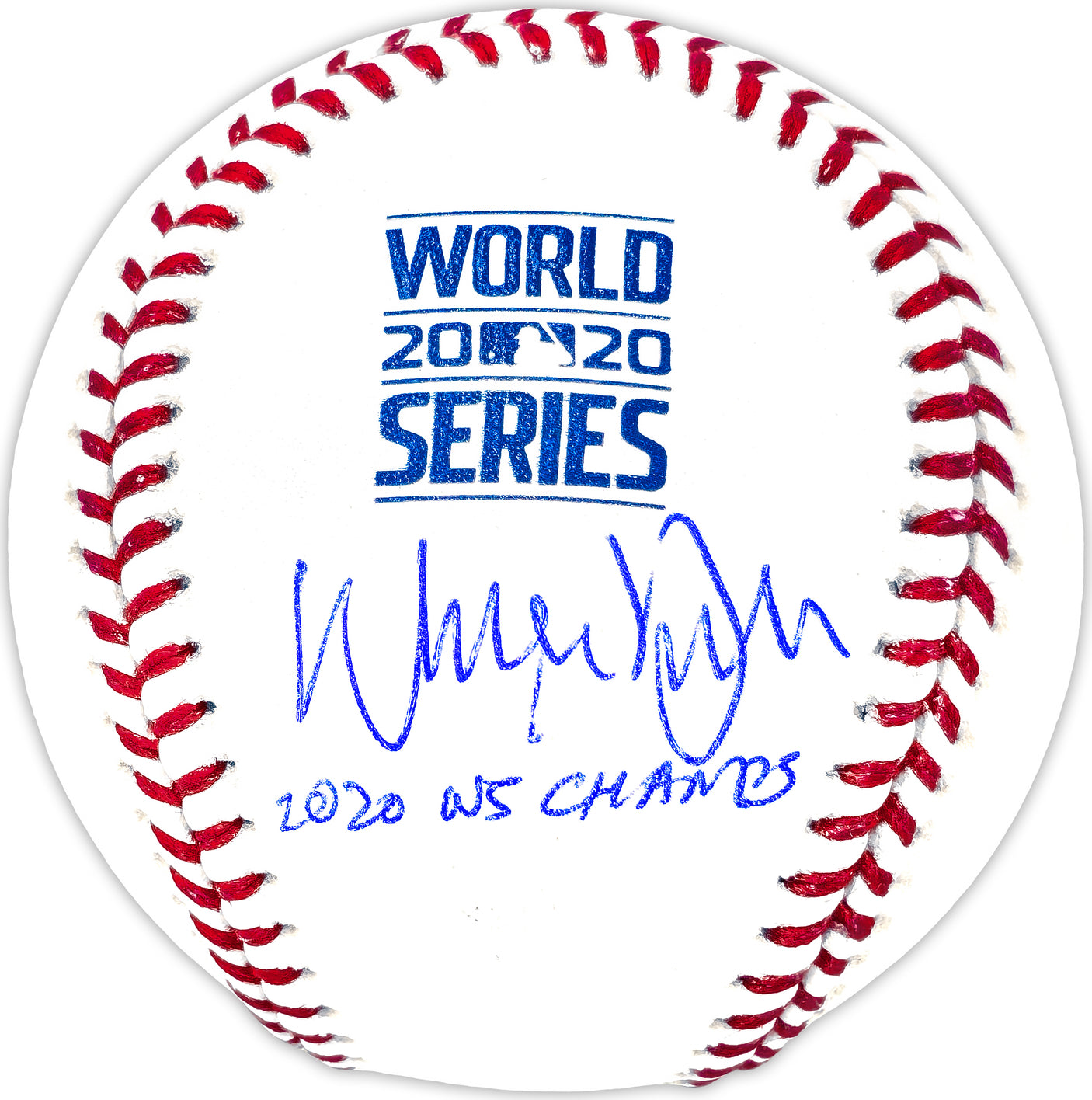 Walker Buehler Autographed Official 2020 World Series MLB Baseball Los Angeles Dodgers "2020 WS Champs" Beckett BAS QR Stock #203868