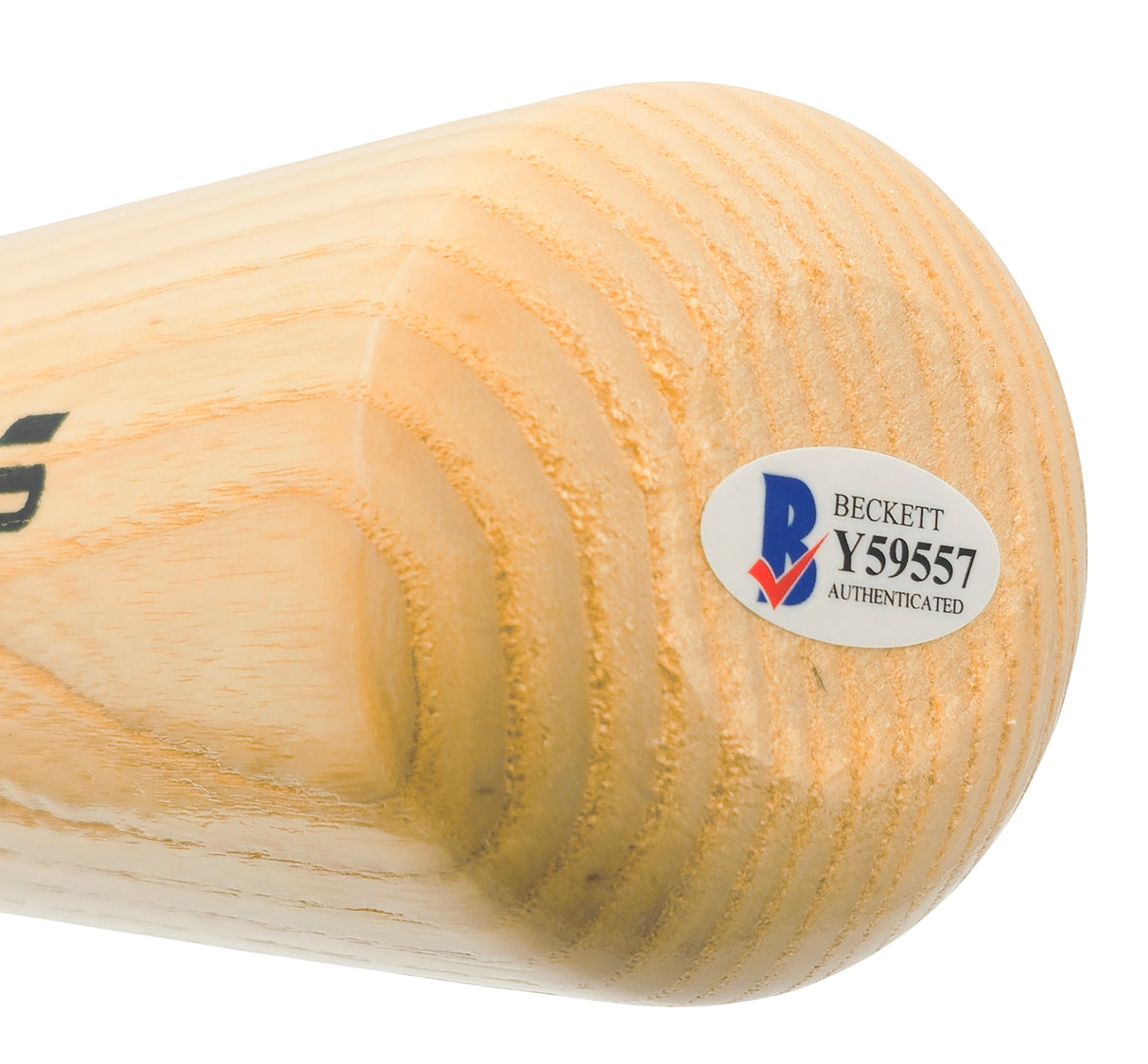 Ronald Acuna Jr. Autographed Blonde Rawlings Baseball Bat Atlanta Braves Beckett BAS Stock #181315