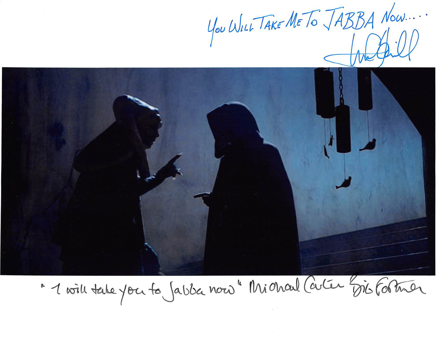 Mark Hamill & Michael Carter Star Wars Return of the Jedi Signed 8x10 Photo BAS