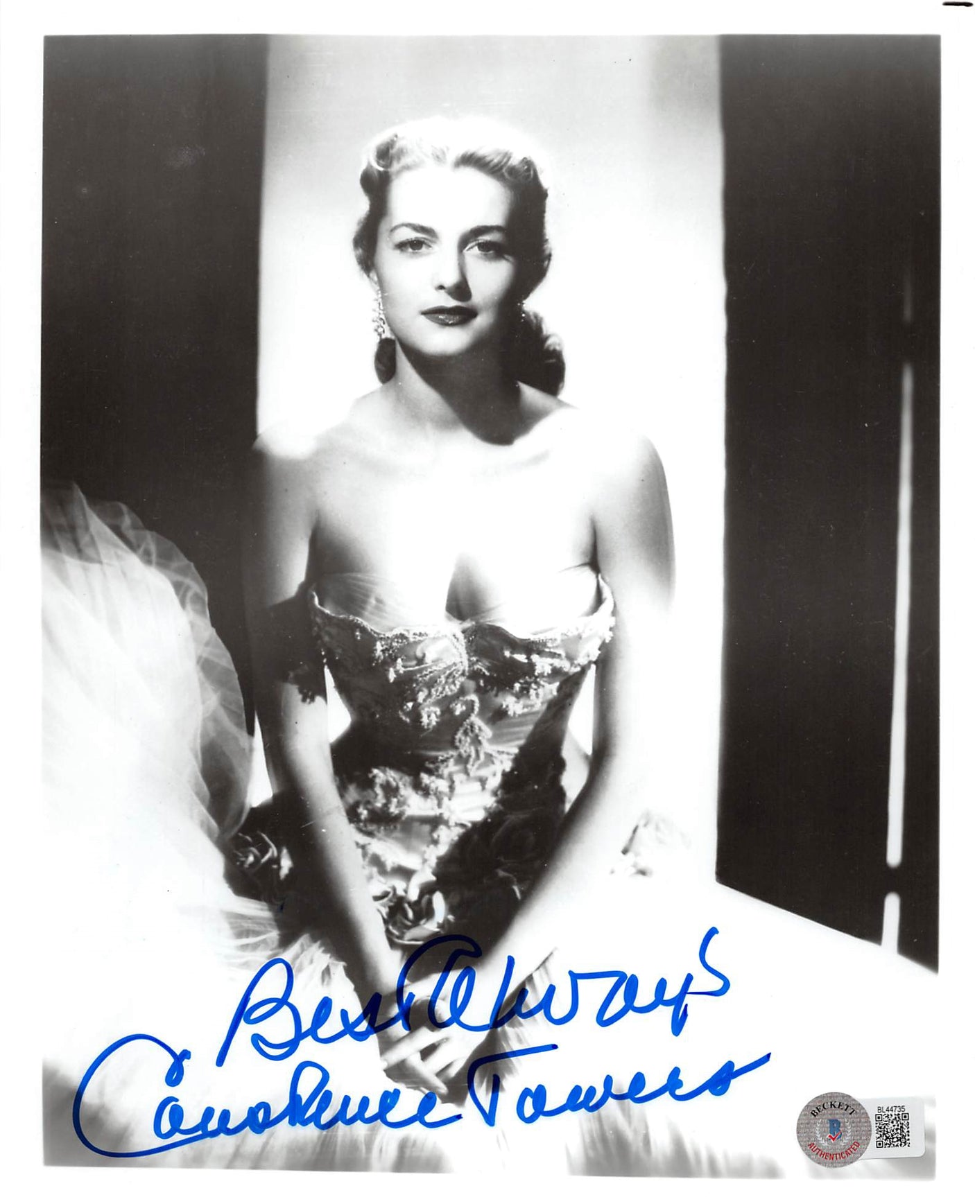 Constance Towers The Naked Kiss "Best Always" Signed 8x10 Photo BAS #BL44735