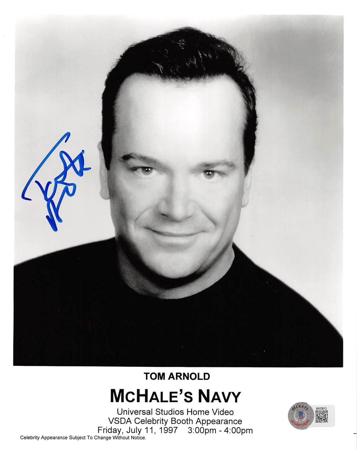 Tom Arnold McHale's Navy Authentic Signed 8x10 Photo Autographed BAS #BK03813