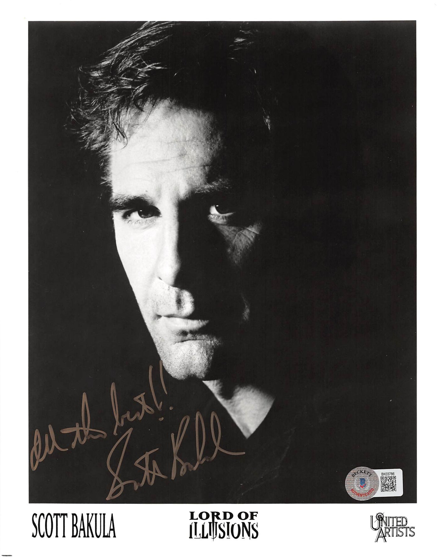 Scott Bakula Lord of Illusions "All The Best!" Signed 8x10 Photo BAS #BK03786