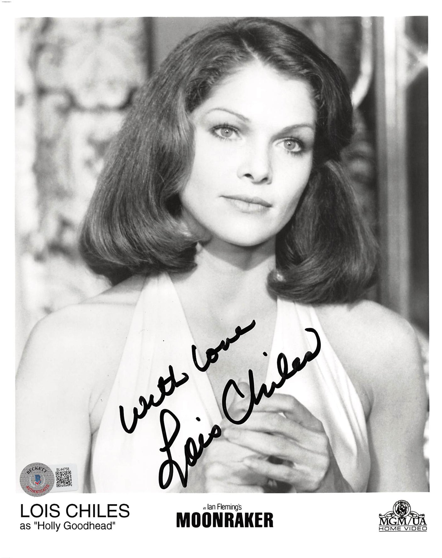 Lois Chiles Moonraker "With Love" Authentic Signed 8x10 Photo BAS #BL44758