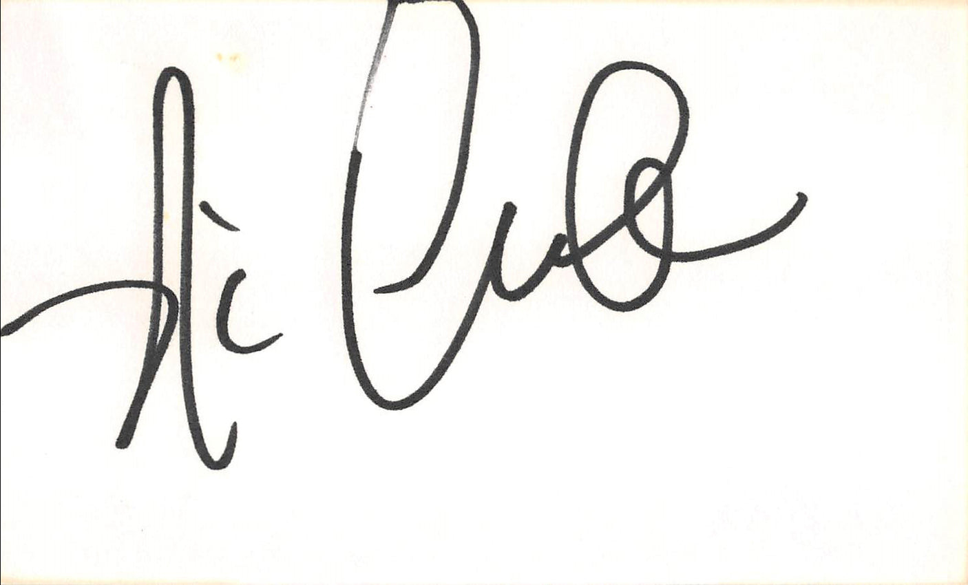 Nichelle Nichols Star Trek Authentic Signed 3x5 Index Card BAS #BL96245