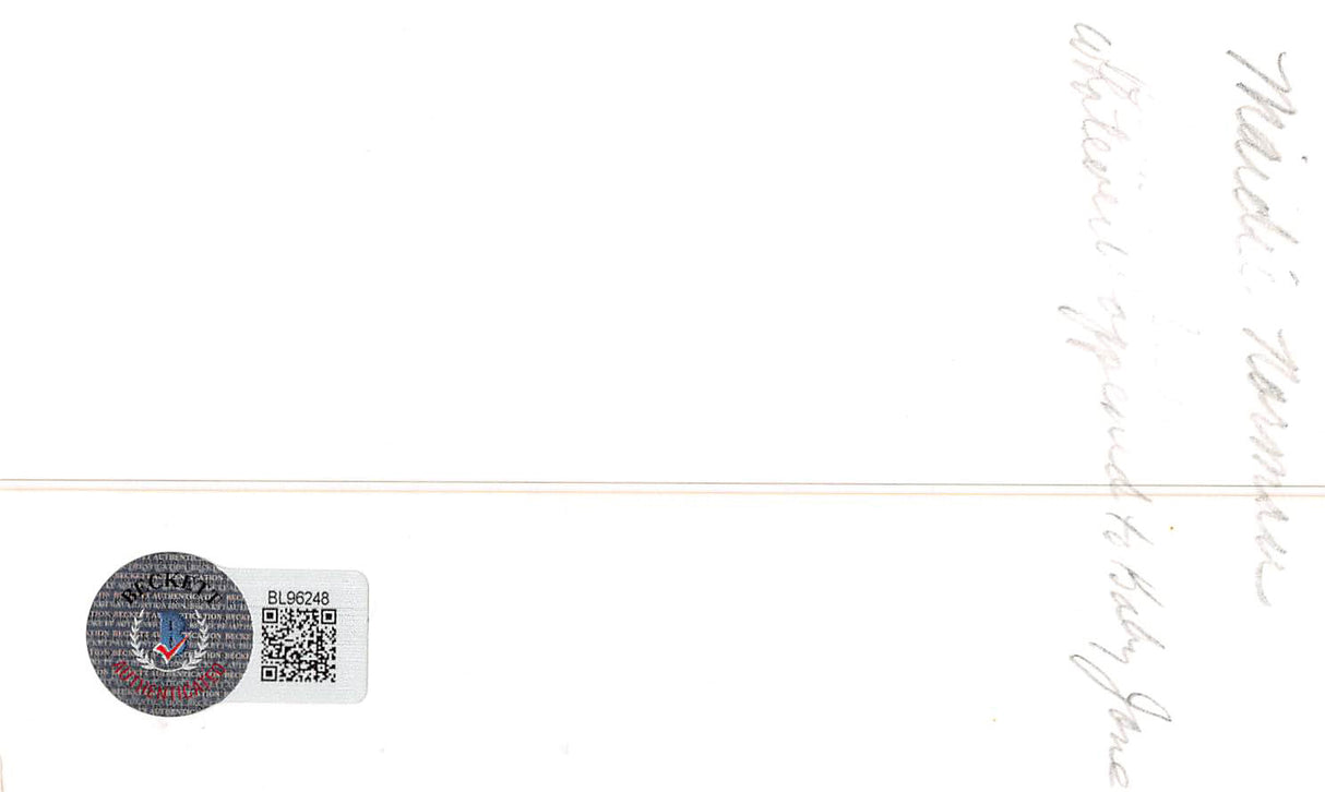 Maidie Norman What Ever Happened to Baby Jane Signed 3x5 Index Card BAS #BL96248