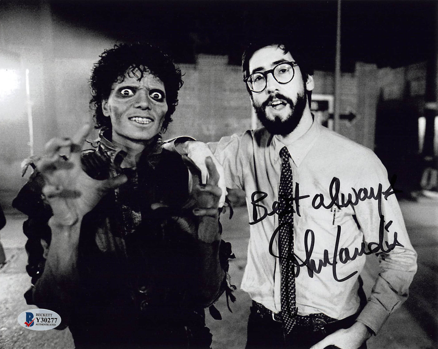 John Landis Thriller "Best Always" Authentic Signed 8x10 Photo BAS #Y30277