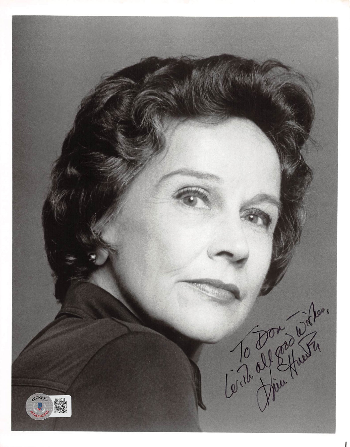 Kim Hunter Planet Of The Apes "All Good Wishes" Signed 8x10 Photo BAS #BL44718