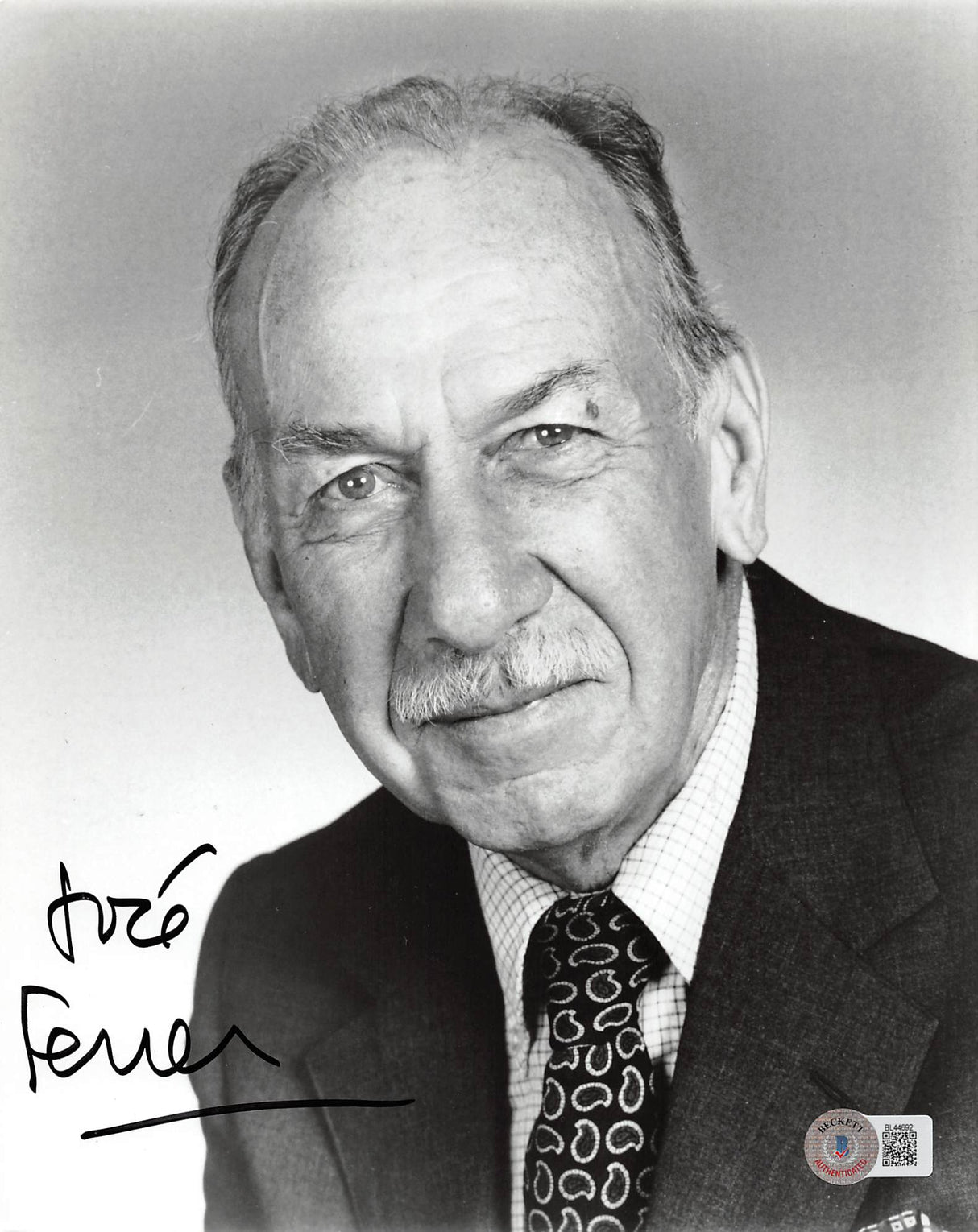 Jose Ferrer The Caine Mutiny Authentic Signed 8x10 Photo BAS #BL44692