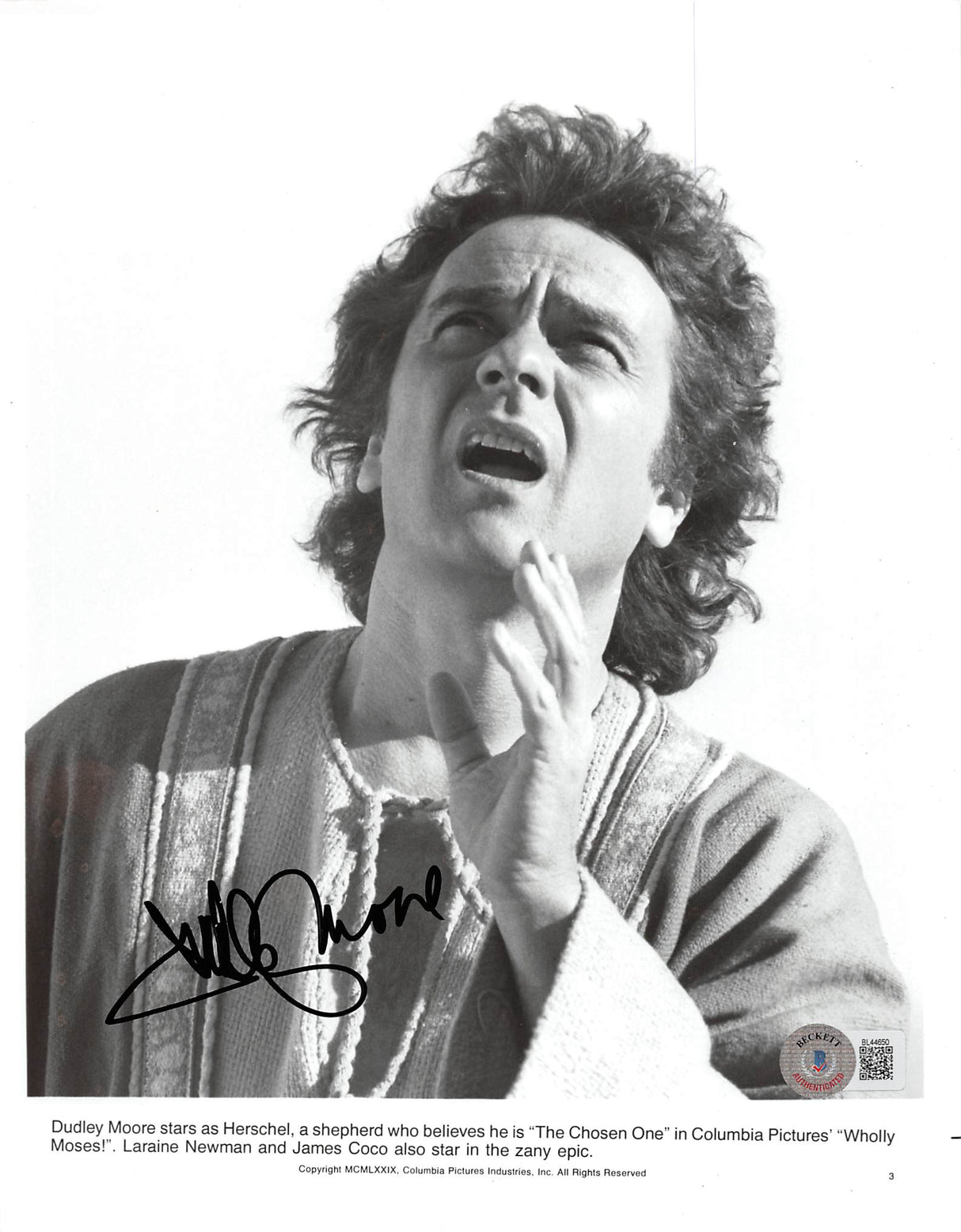 Dudley Moore Wholly Moses! Authentic Signed 8x10 Photo Autographed BAS #BL44650