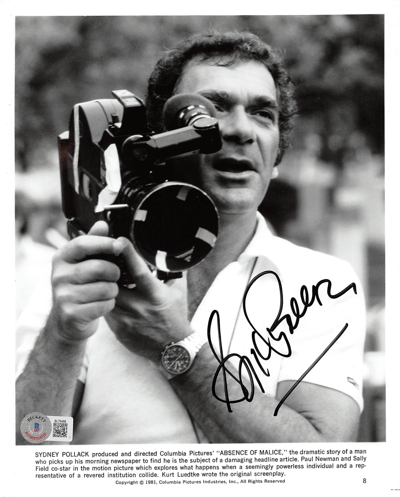 Sydney Pollack Absence of Malice Authentic Signed 8x10 Photo BAS #BL76488