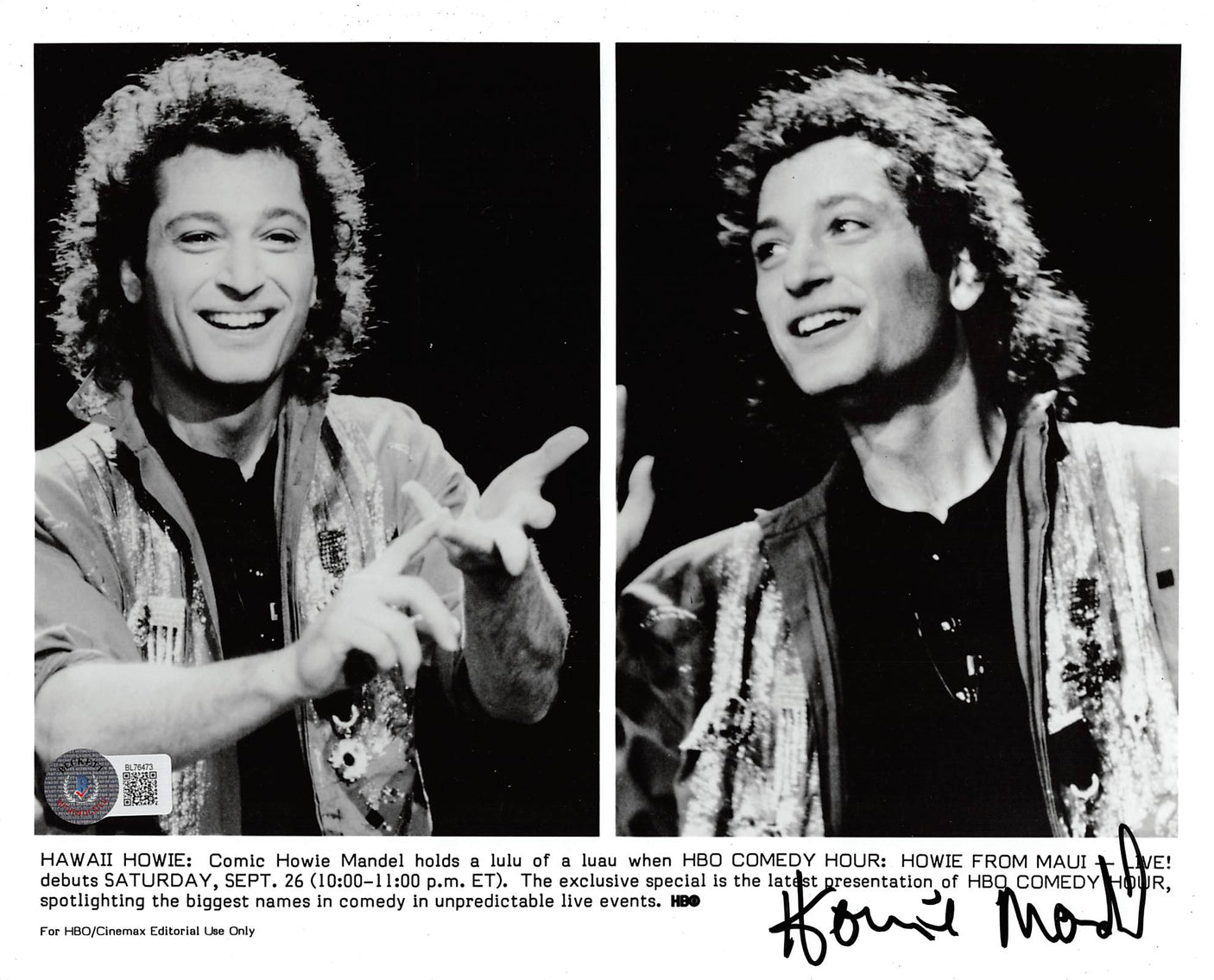 Howie Mandel Howie from Maui Authentic Signed 8x10 Photo BAS #BL76473