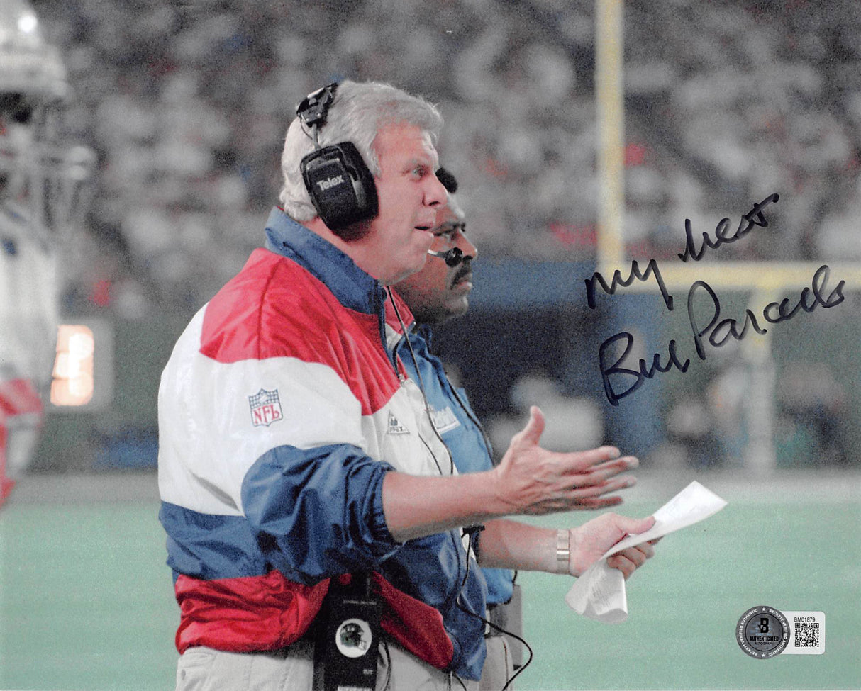 Patriots Bill Parcells "My Best" Authentic Signed 8x10 Photo BAS #BM01879
