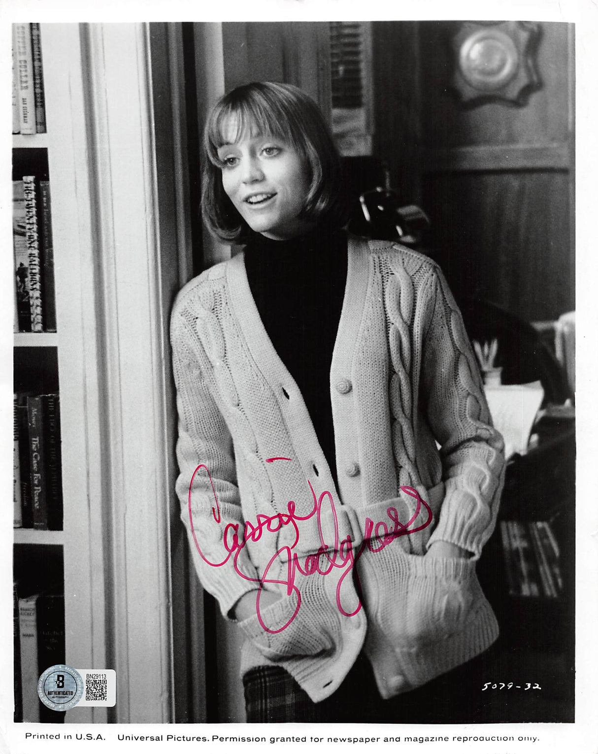 Carrie Snodgress Diary of a Mad Housewife Signed 8x10 Photo BAS #BN29113